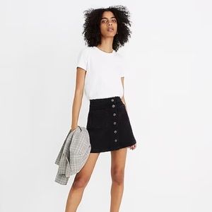 Madewell Black Denim Mini Skirt